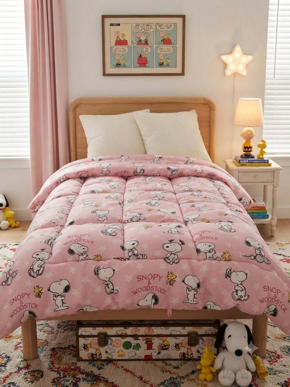 Snoopy & Woodstock Kids Full Polyester Comforter